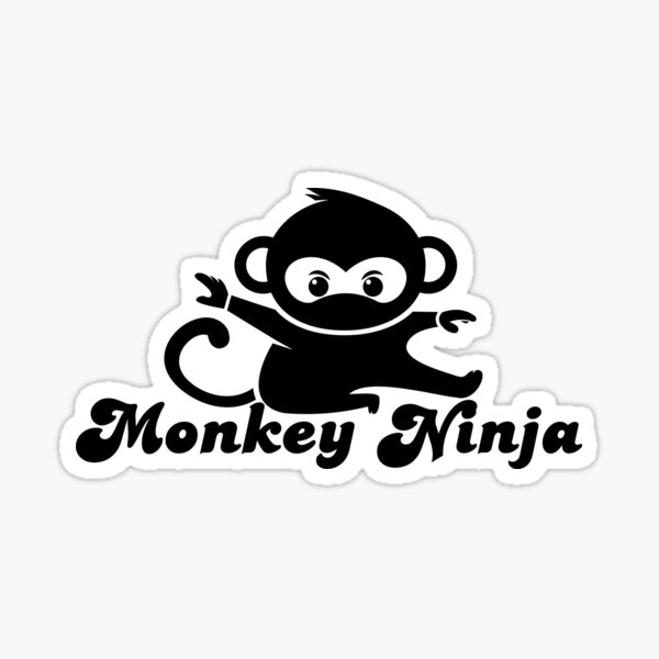 "Monkey Ninja" Sticker for Sale by javaoverride Redbubble