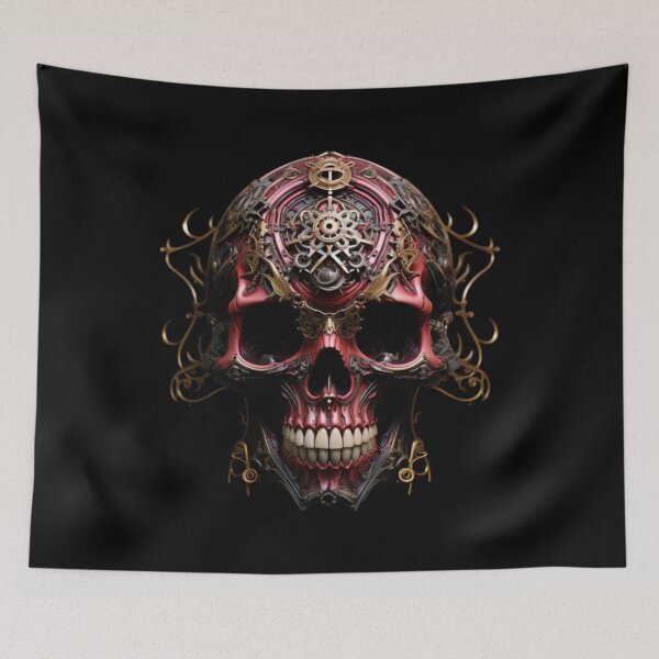 Item preview, Futuristic skull designed and sold by TraceDessiner.