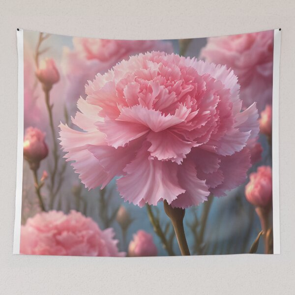 Item preview, Pink Carnation in a dreamy setting designed and sold by Petalandfur.
