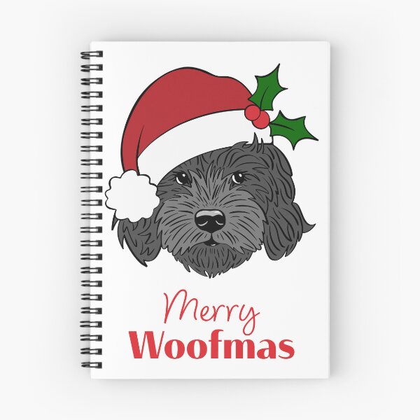 Item preview, Christmas Black Cockapoo, Cavapoo, Cavoodle, Merry Wolfmas designed and sold by laurendemoet.