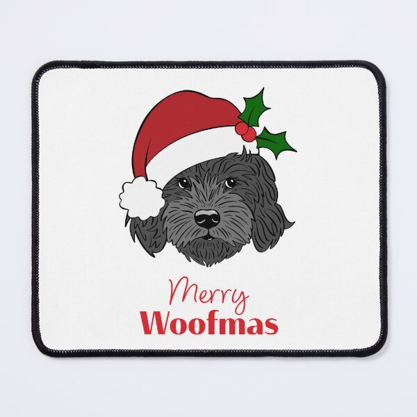 Item preview, Christmas Black Cockapoo, Cavapoo, Cavoodle, Merry Wolfmas designed and sold by laurendemoet.