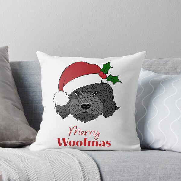 Item preview, Christmas Black Cockapoo, Cavapoo, Cavoodle, Merry Wolfmas designed and sold by laurendemoet.