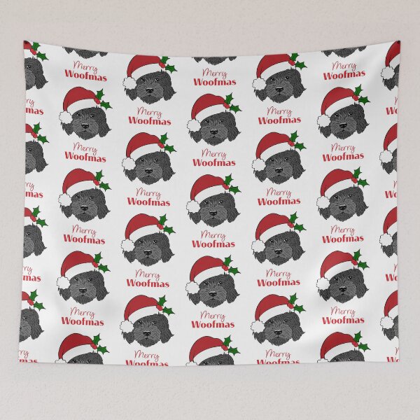 Item preview, Christmas Black Cockapoo, Cavapoo, Cavoodle, Merry Wolfmas designed and sold by laurendemoet.
