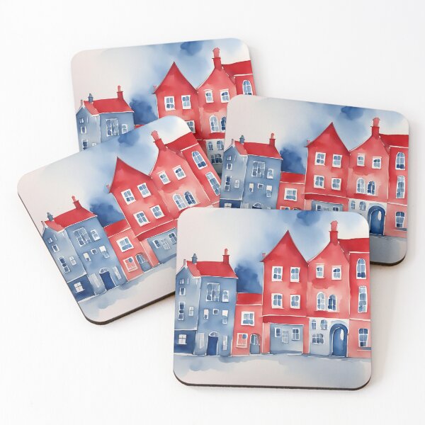 Item preview, Street in red and blues designed and sold by Pippysstore.