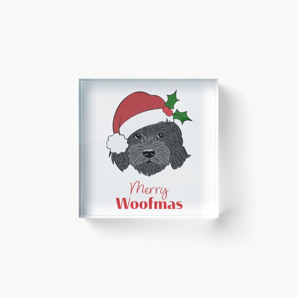 Item preview, Christmas Black Cockapoo, Cavapoo, Cavoodle, Merry Wolfmas designed and sold by laurendemoet.