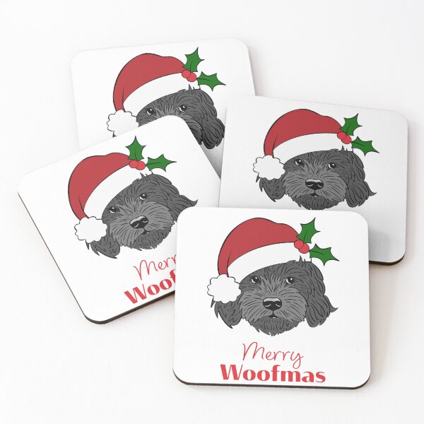 Item preview, Christmas Black Cockapoo, Cavapoo, Cavoodle, Merry Wolfmas designed and sold by laurendemoet.