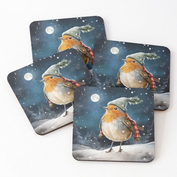 Item preview, Winter Robin wearing a Hat designed and sold by MoonlakeDesigns.