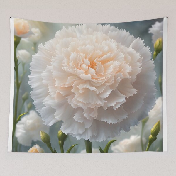 Item preview, White Carnation in a dreamy setting designed and sold by Petalandfur.