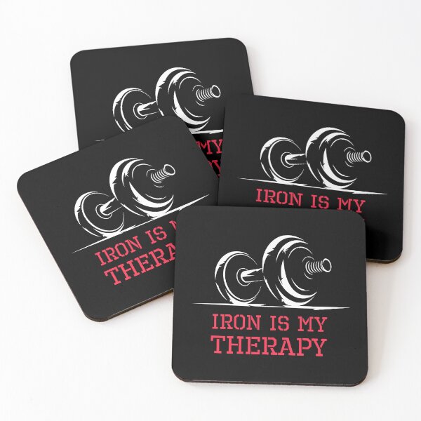 Item preview, Iron weights strength training fitness gym muscles dumbbell dumbbells symbol therapy designed and sold by AndreMi.