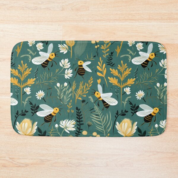 Item preview, Bees in Foliage Pattern designed and sold by Ellimade.