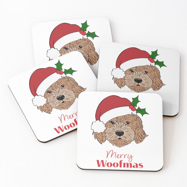 Item preview, Christmas Apricot Cockapoo, Cavapoo, Cavoodle, Merry Wolfmas  designed and sold by laurendemoet.