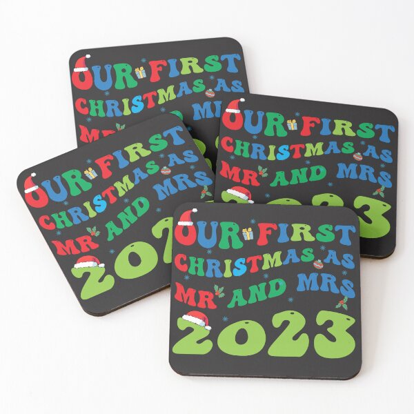 Item preview, Our first Christmas as Mr & Mrs 2023 Funny Christmas Couple designed and sold by TownDesigns.