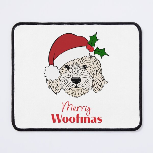 Item preview, Christmas Cream Cockapoo, Cavapoo, Cavoodle, Merry Wolfmas  designed and sold by laurendemoet.