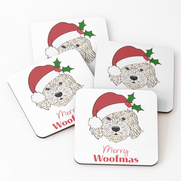 Item preview, Christmas Cream Cockapoo, Cavapoo, Cavoodle, Merry Wolfmas  designed and sold by laurendemoet.