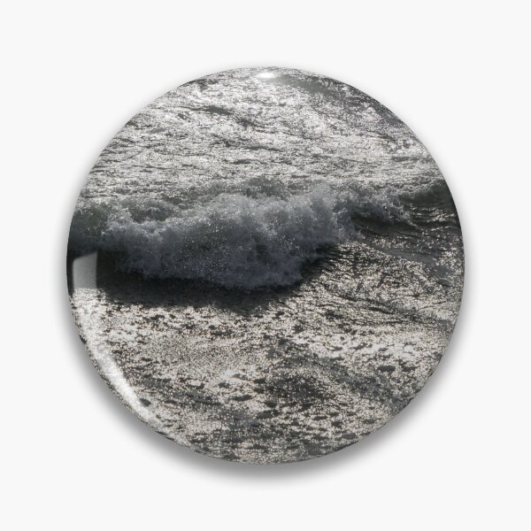 Item preview, Silver Sea - Icy Cold Breaking Waves with Goldeneye Ducks designed and sold by Georgia Mizuleva.