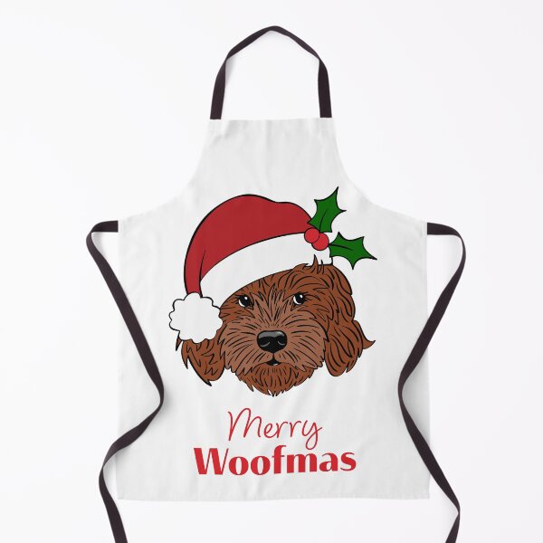 Item preview, Christmas Red Cockapoo, Cavapoo, Cavoodle, Merry Wolfmas  designed and sold by laurendemoet.
