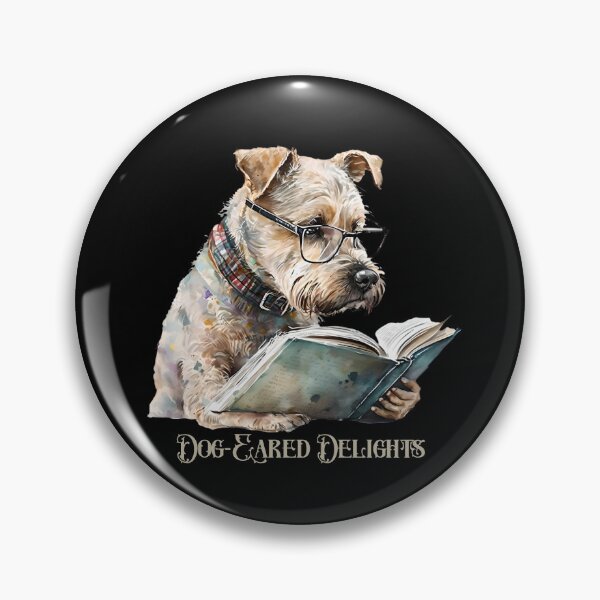 Item preview, Perro Terrier con gafas leyendo un libro designed and sold by Hanlar.