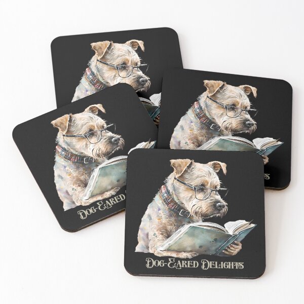 Item preview, Dog Terrier Wearing Glasses Reading a Book designed and sold by Hanlar.