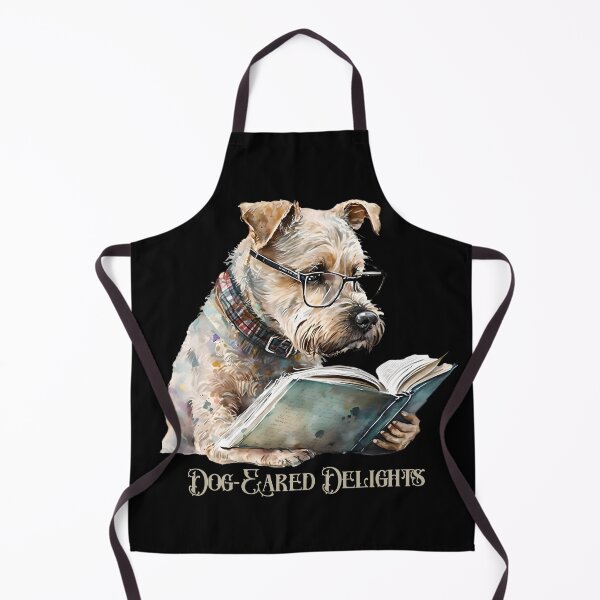 Item preview, Dog Terrier Wearing Glasses Reading a Book designed and sold by Hanlar.