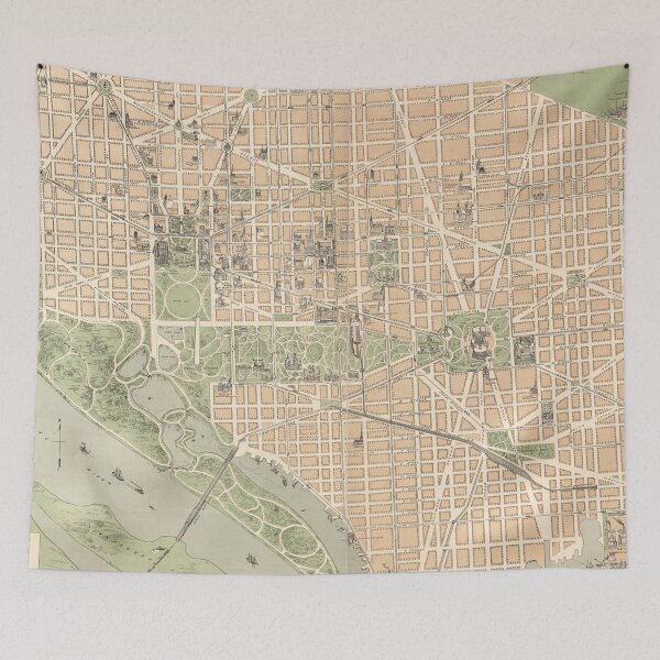 Item preview, Vintage Map of Washington DC (1892) designed and sold by BravuraMedia.