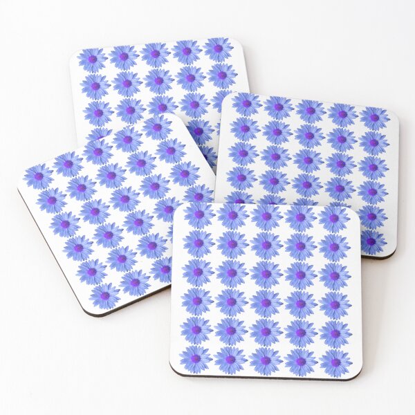 Item preview, Little Blue Flowers S | Blue met purple Gerbera × hybrida Pattern  designed and sold by CircinusStore.