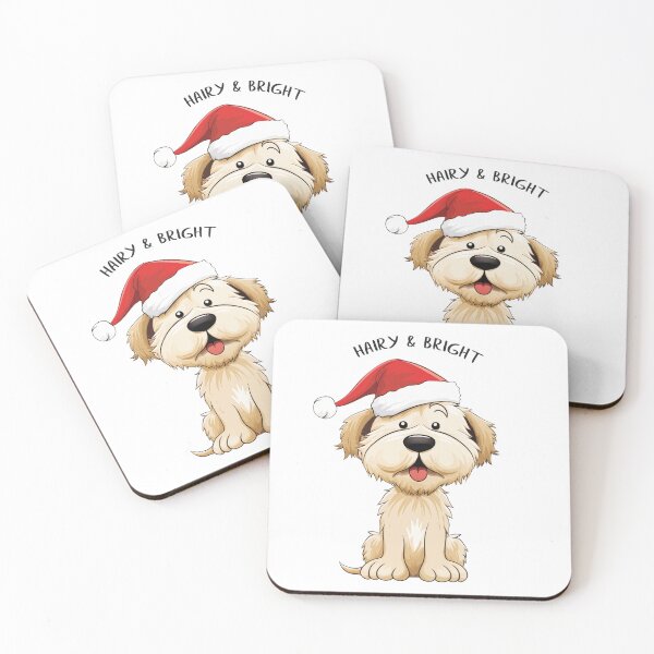 Item preview, Cute Funny Christmas Dog - 'Hairy and Bright' designed and sold by wotsthis.