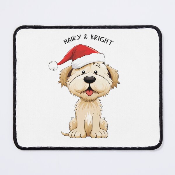 Item preview, Cute Funny Christmas Dog - 'Hairy and Bright' designed and sold by wotsthis.
