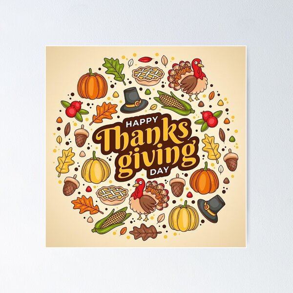 Item preview, Cute Thanksgiving Stickers - Festive Turkey & Fall Decorations designed and sold by websajtovinis.