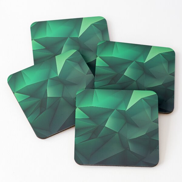 Item preview, Abstract green geometric colourful shapes designed and sold by workshoot.