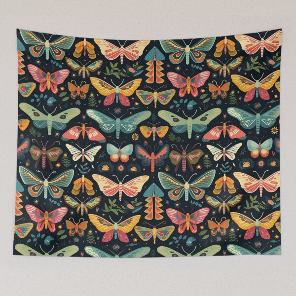 Item preview, Entomology Moths Pattern designed and sold by Ellimade.