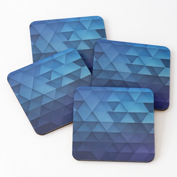 Item preview, Abstract blue geometric colourful shapes designed and sold by workshoot.