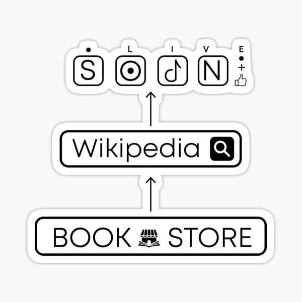 From book stores to social networks Sticker