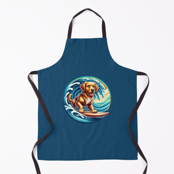 Item preview, Surfing Golden Paws designed and sold by ZooStickerss.