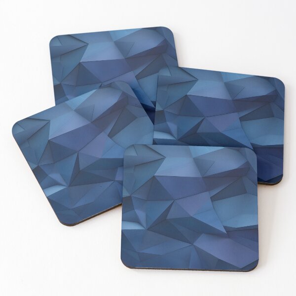 Item preview, Abstract blue geometric colourful shapes designed and sold by workshoot.