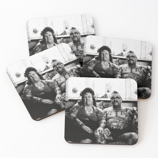 Item preview, vintage tattoo man and woman Grand pather tattooed family designed and sold by Coolstuff4you71.