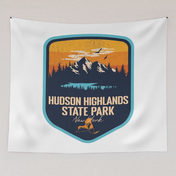 Item preview, Hudson Highlands State Park New York - NY Sunset Grunge Texture Badge Forest and Wilderness  designed and sold by mountainfad.