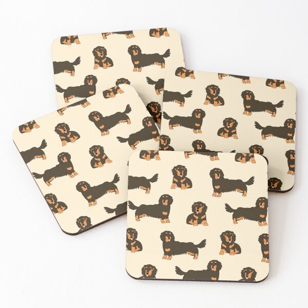 Item preview, Long Hair Dachshund on Pale Yellow designed and sold by Nickwilljack.