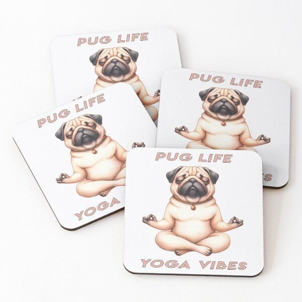 Item preview, Pug Yoga - Pug Life, Yoga Vibes designed and sold by Mindful-Designs.
