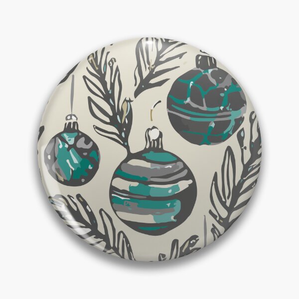 Item preview, Vintage Christmas Jade Bauble Pattern designed and sold by Blue-Banana.
