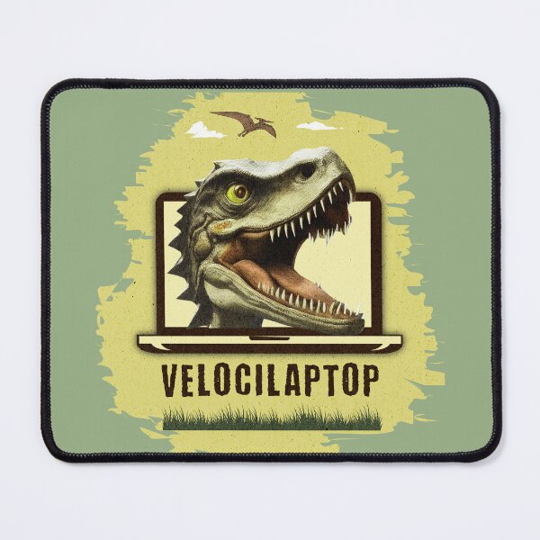 Artikelvorschau, Velocilaptop Lustiger Raptor Computer Nerd entworfen und verkauft von antarte99.