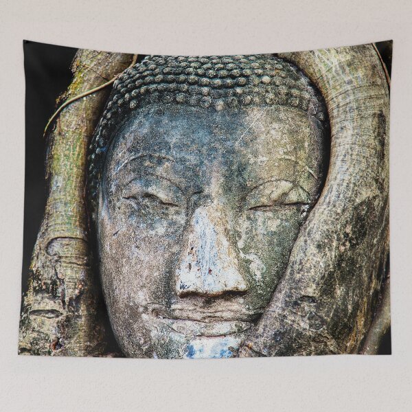 Item preview, Buddha Head In Banyan Tree Ayutthaya Thailand designed and sold by AJEvans.