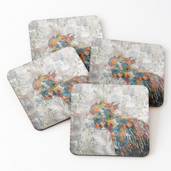 Item preview, Rooster in colorful brushstrokes  designed and sold by WesternExposure.