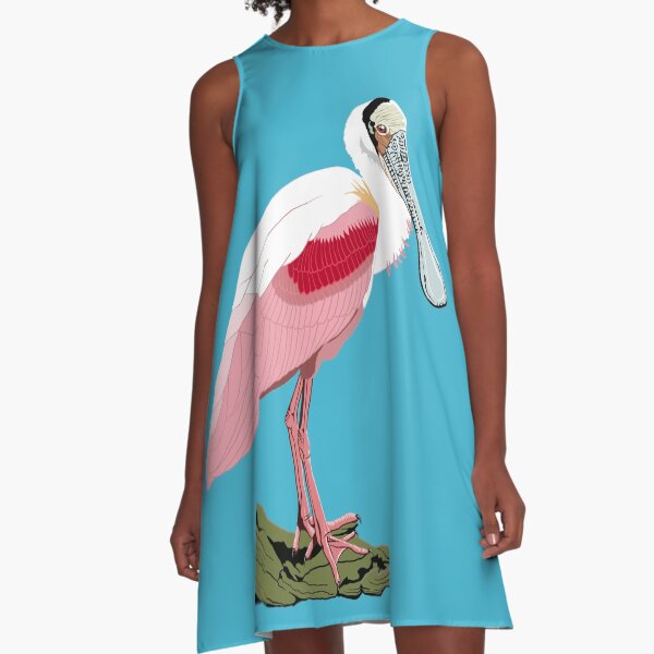 Roseate Spoonbill A-Line Dress