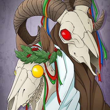 Artwork thumbnail, Blessed Yule (2022 Holiday Card) by XantheDoodles