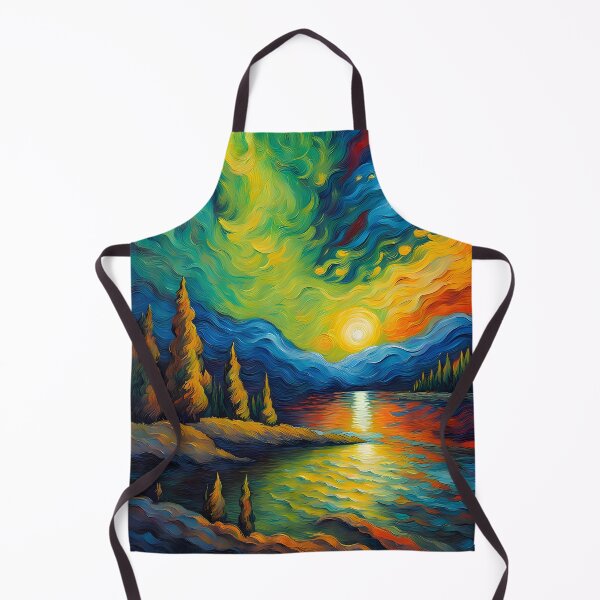 Item preview, Sunset colors on river in Van Gogh Style designed and sold by MadamEnne.