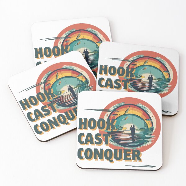 Item preview, Hook cast conquer angler fishing designed and sold by BreadnButter97.
