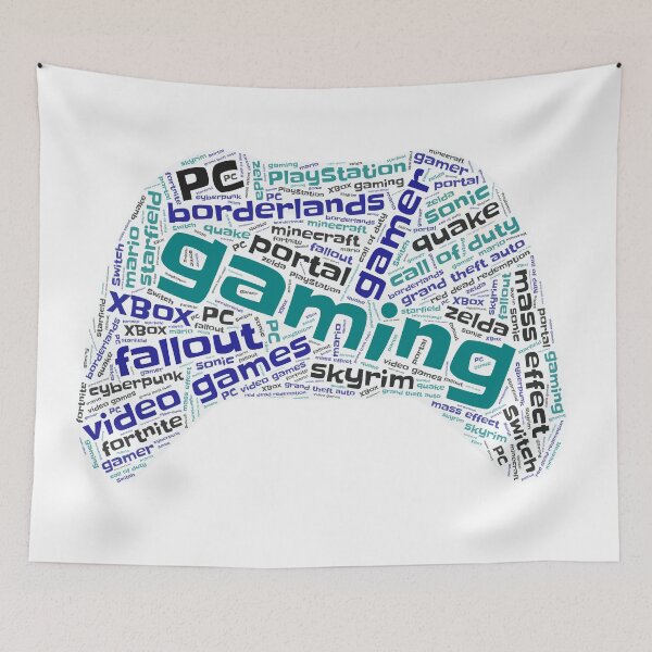 Item preview, Gaming Wordcloud for Lighter Backgrounds designed and sold by WordsYouLove.