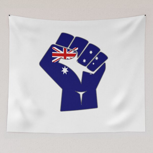Item preview, Australian Flag Clenched Fist Design Aussie Pride designed and sold by Kiwi-Tienda2017.