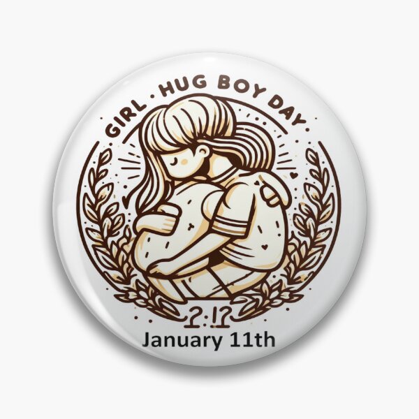 Item preview, Jan 11th - Girl Hug Boy Day designed and sold by CrankyOldDude.