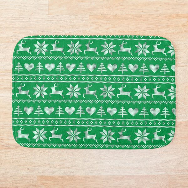 Aperçu de l'œuvre Fair Isle Pattern Vert et Blanc Design Scandinave créée et vendue par Nickwilljack.